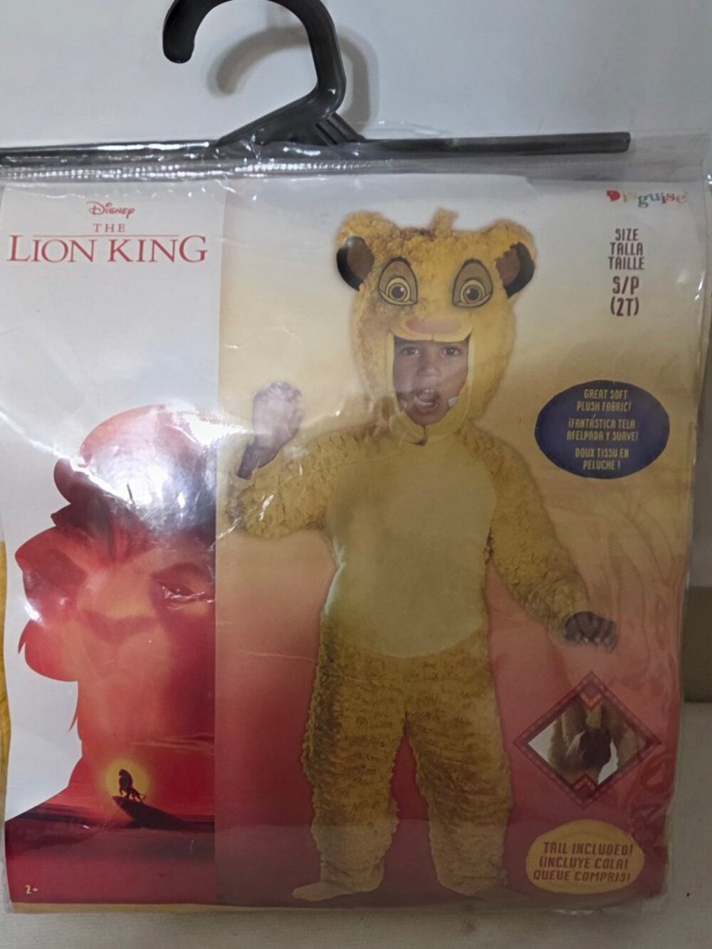 Disney Deluxe Simba Lion King Plush Halloween Costume-S/P(2T)